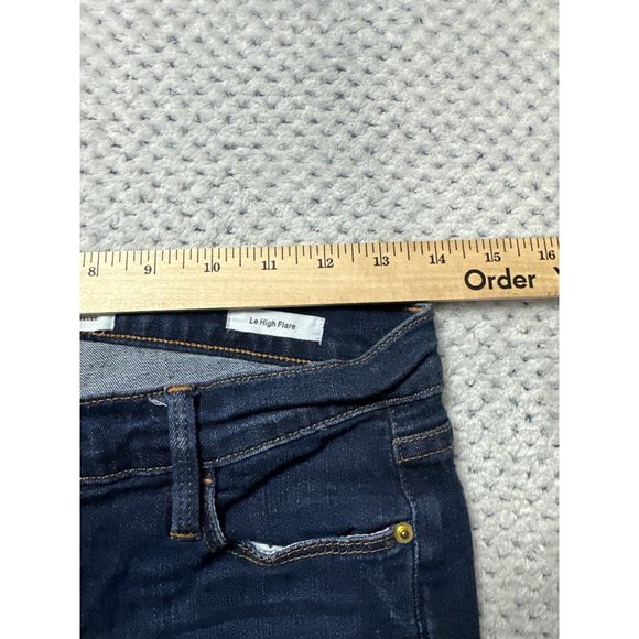 Frame Denim Jeans Womens 28 Blue Dark Wash Le High Flare Pants Sutherland - Picture 10 of 15